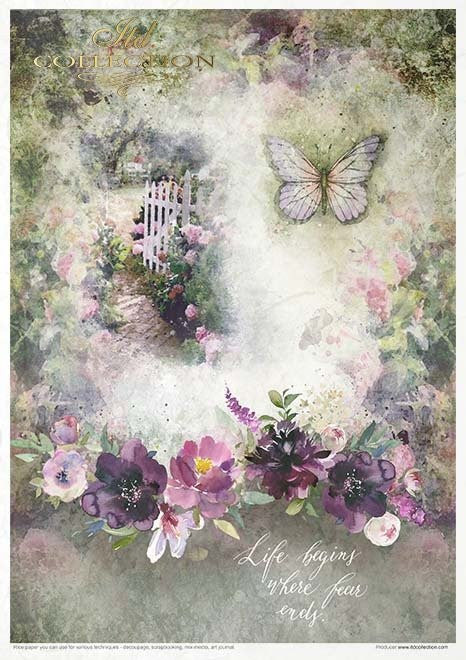 ITD Collection Rice Paper Pack of 11 Garden of Dreams