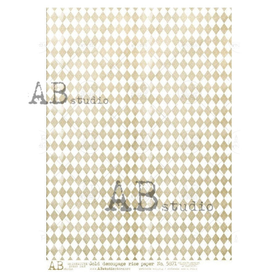 AB Studios Small Gilded Harlequin Rice Paper