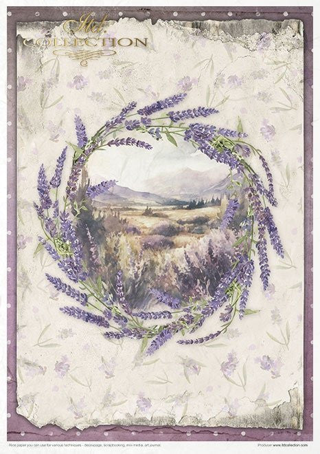 ITD Collection Provence Scented with Lavender 2 11 Pack Rice Paper