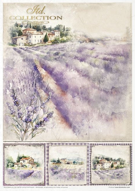 ITD Collection Provence Scented with Lavender 2 11 Pack Rice Paper