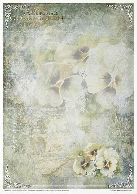 ITD Collection Rice Paper Pack Flower Post White