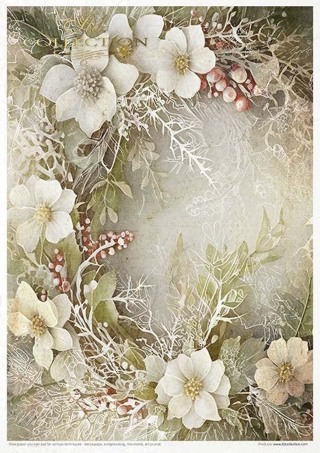 ITD Collection Rice Paper Pack Winter Bouquet