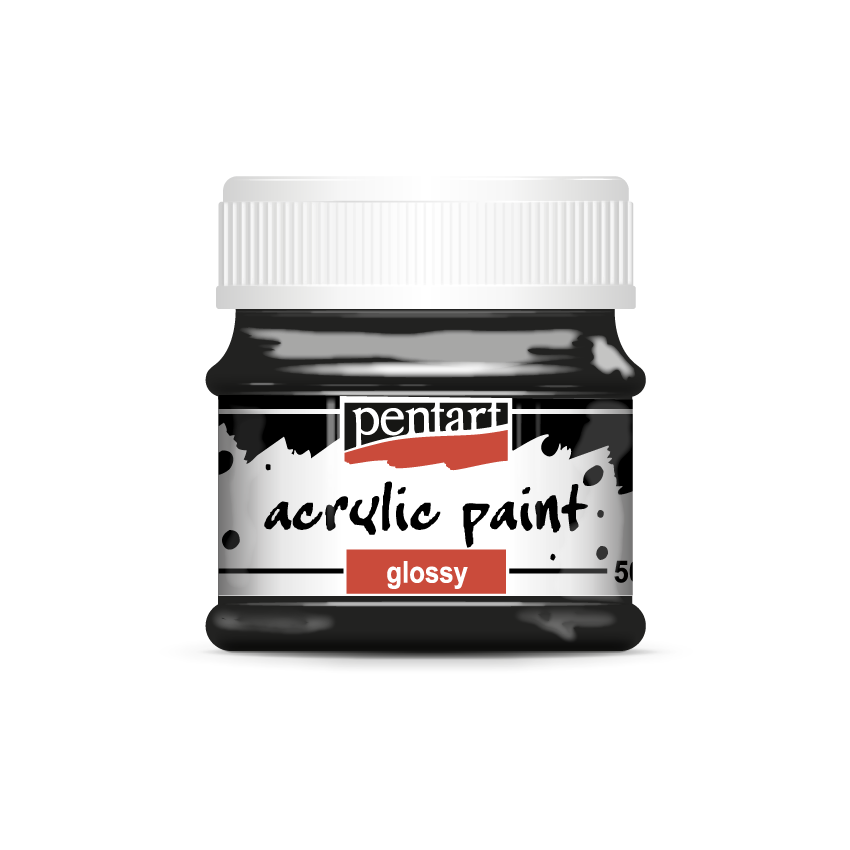 Acrylic paint glossy 50 ml black