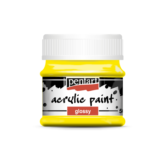 Acrylic paint glossy 50 ml yellow
