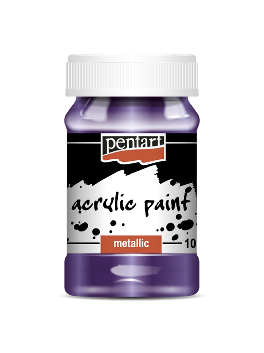 Acrylic paint metallic 100 ml lilac