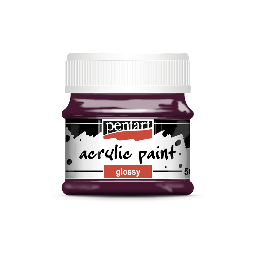 Acrylic paint glossy 50 ml eggplant