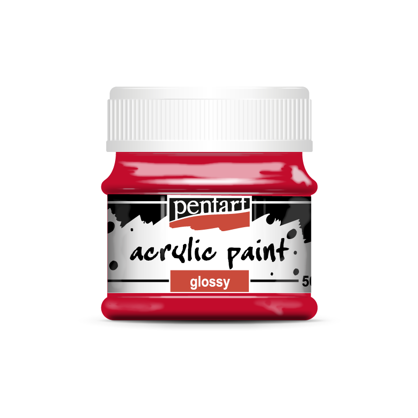 Acrylic paint glossy 50 ml lipstick red