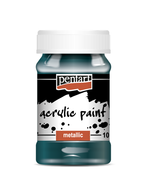 Acrylic paint metallic Teal