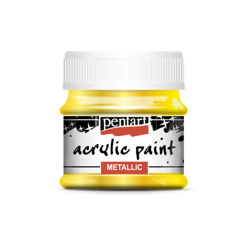 Acrylic paint metallic Yellow