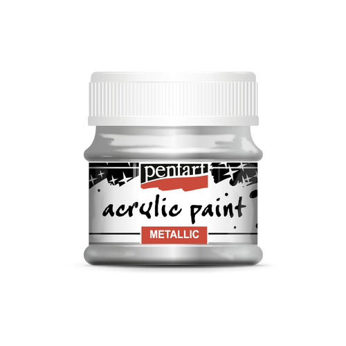 Acrylic paint metallic Silver