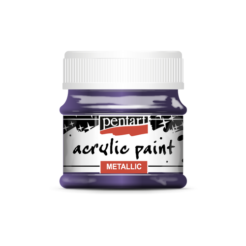 Acrylic paint metallic Silver Purple