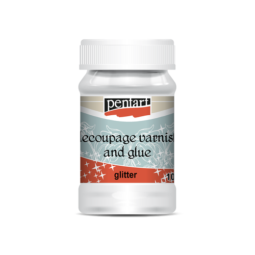 Decoupage varnish & glue glitter