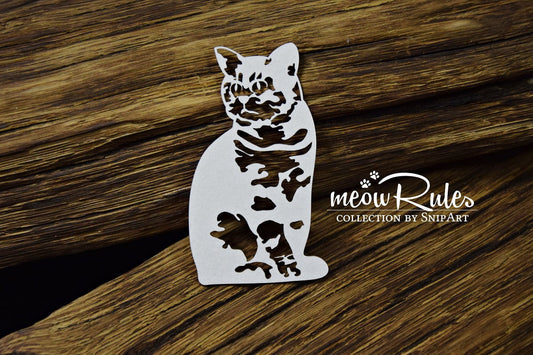 Snipart Meow Rules - Chipboard Cat