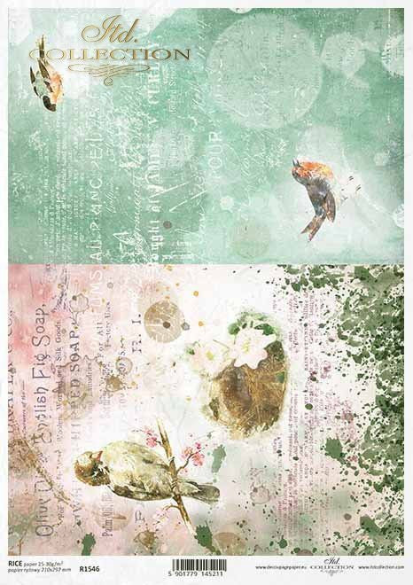 ITD Collection Ethereal Birds Rice Paper A4