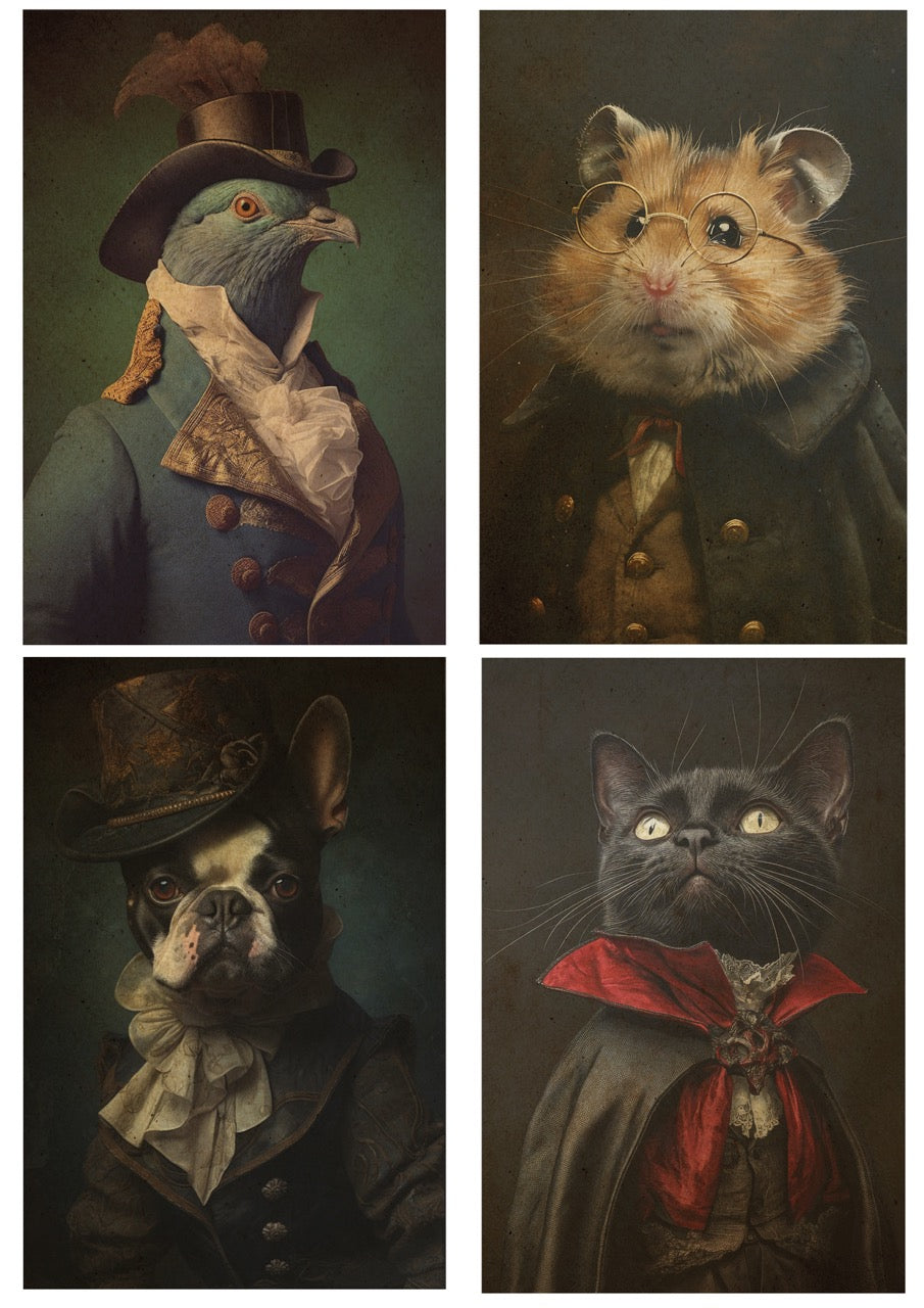 Pet Portraits I - Midnight Echoes - Olga Heldwein