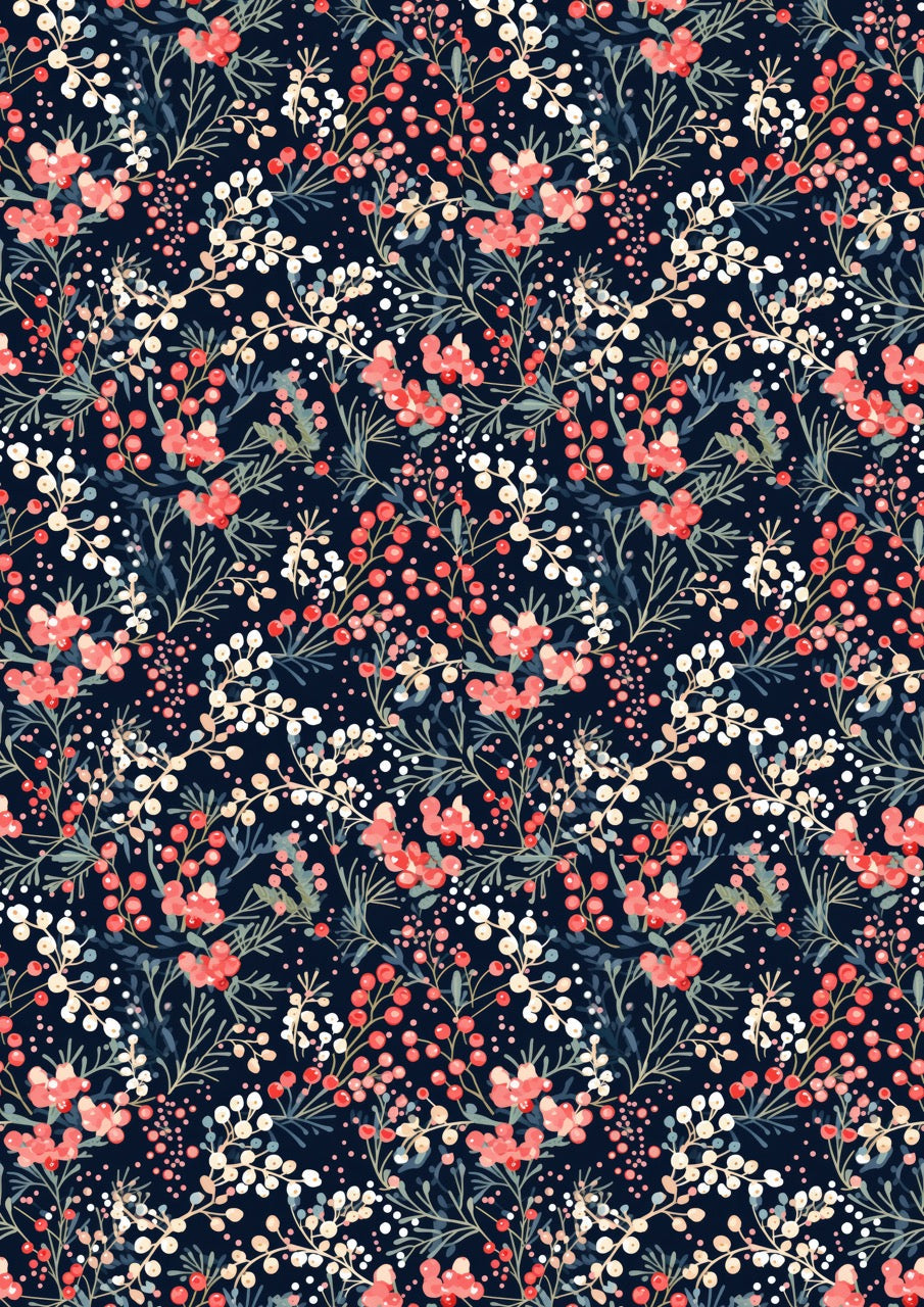 Inkberry - Winter Plaids and Calicoes - ellen j goods