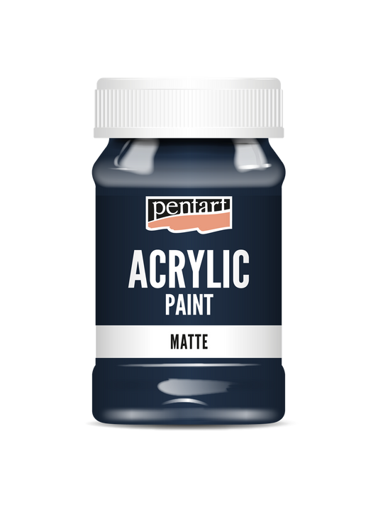 Acrylic paint matte Indigo Blue