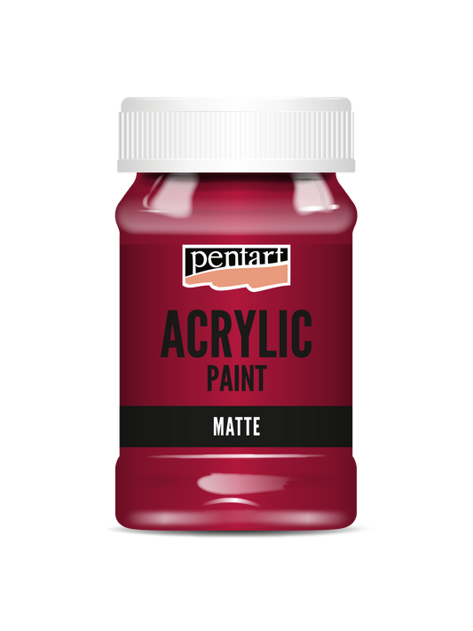 Acrylic paint matte Carmin