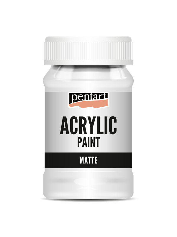 Acrylic paint matte White