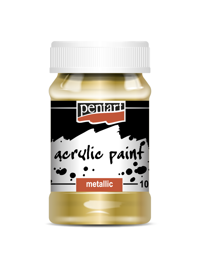 Acrylic paint metallic 100 ml gold