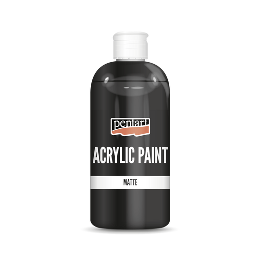 Acrylic paint matte 500 ml black