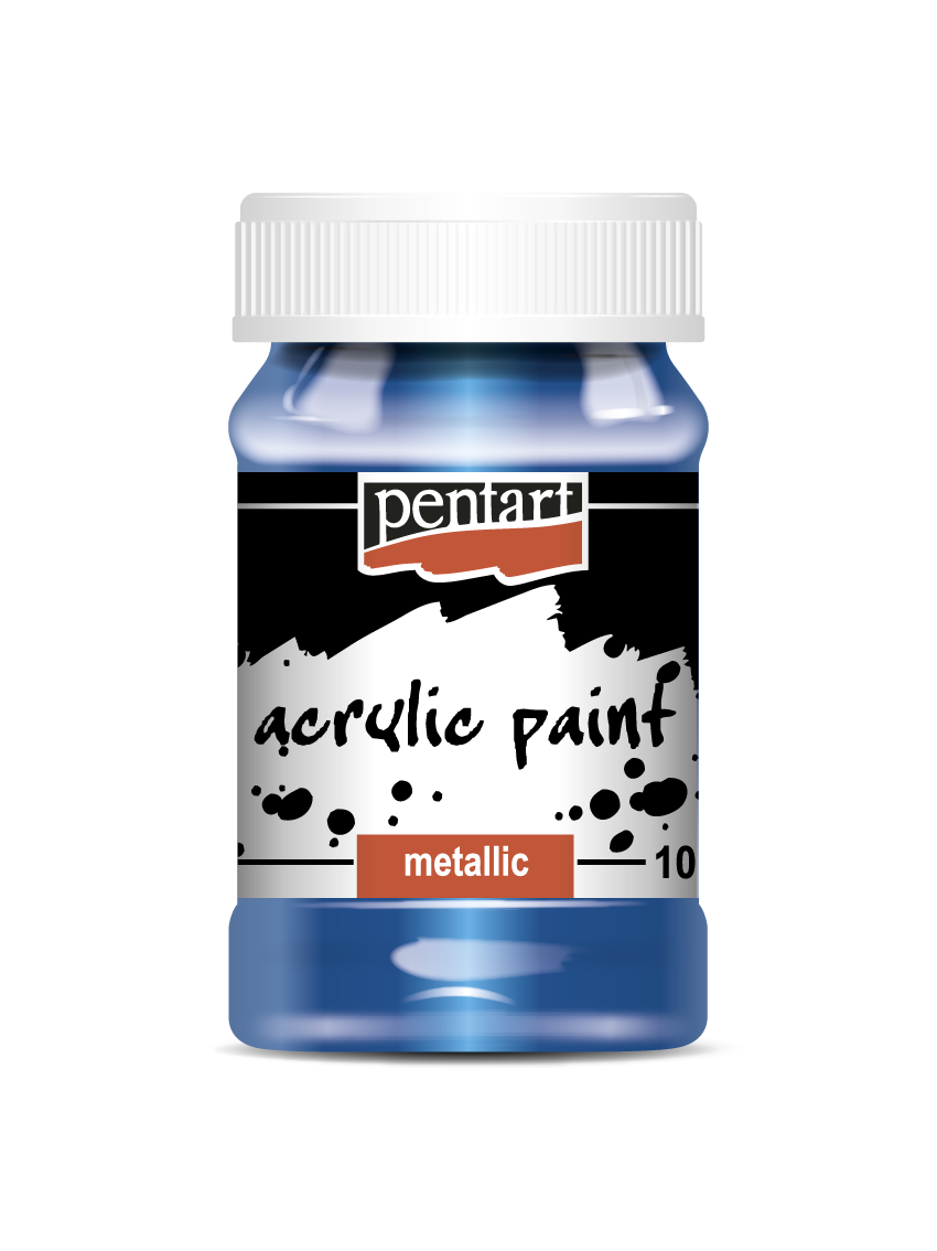 Acrylic paint metallic 100 ml blue