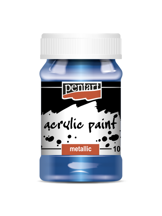 Acrylic paint metallic 100 ml blue