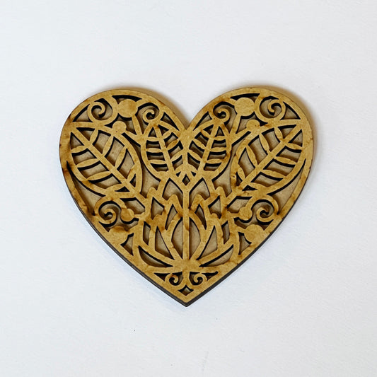 Decoupage Queen / Life Beautiful HDF 3" Laser Cut Embellished Heart