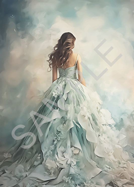 Calambour Dreamscape Girl in Dress A4 Rice paper