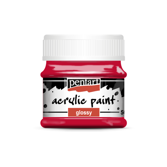 Acrylic paint glossy 50 ml red