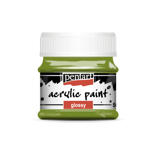Acrylic paint glossy 50 ml olive
