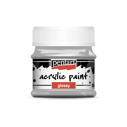 Acrylic paint glossy 50 ml grey