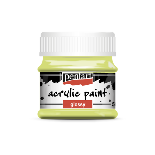 Acrylic paint glossy 50 ml lime green