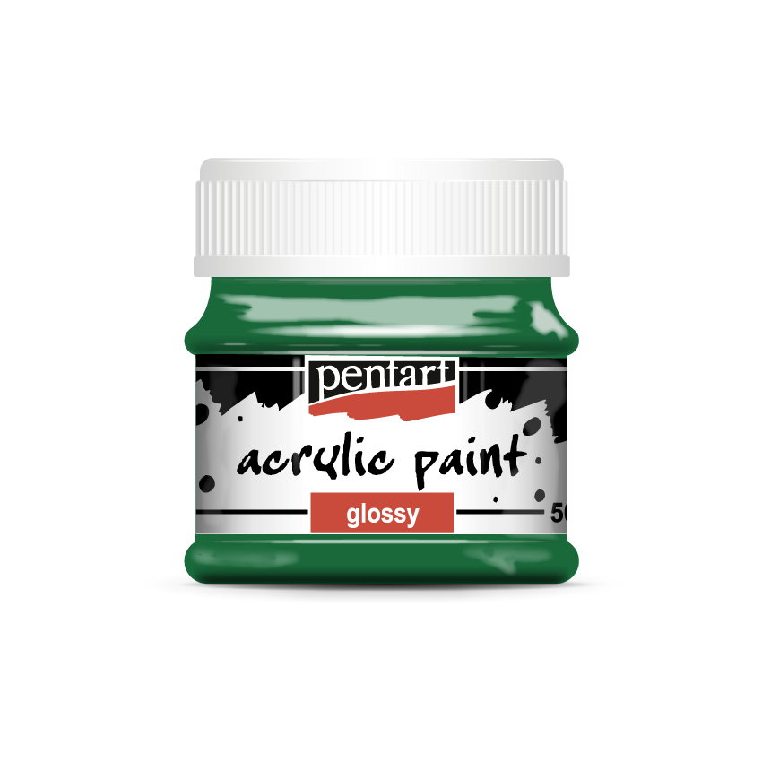 Acrylic paint glossy 50 ml pine green