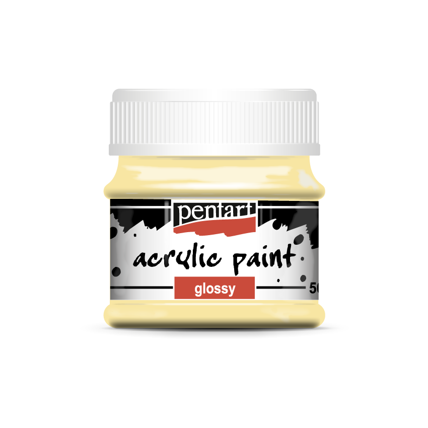 Acrylic paint glossy 50 ml white coffee