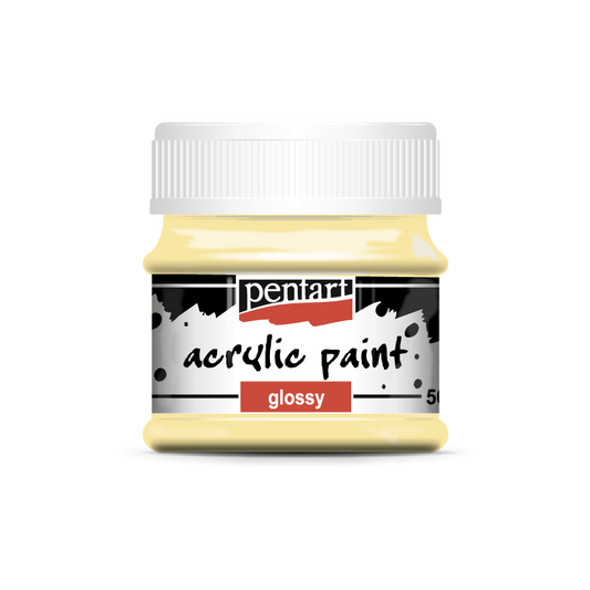 Acrylic paint glossy 50 ml white coffee