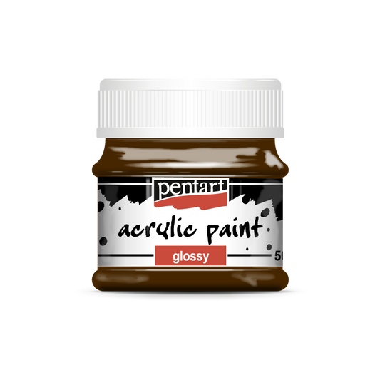 Acrylic paint glossy 50 ml dark brown