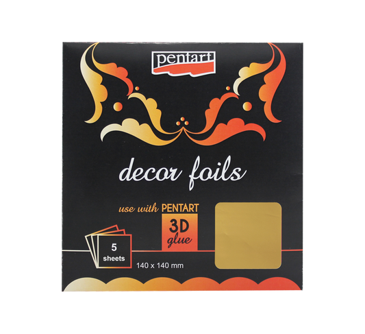 Decor foils metallic gold 14 x 14 cm