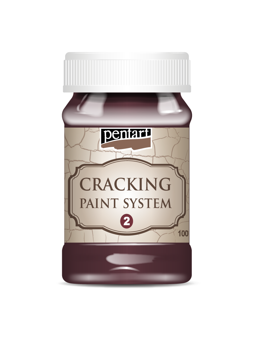 Cracking Paint Component 2. 100 ml Burgundy red