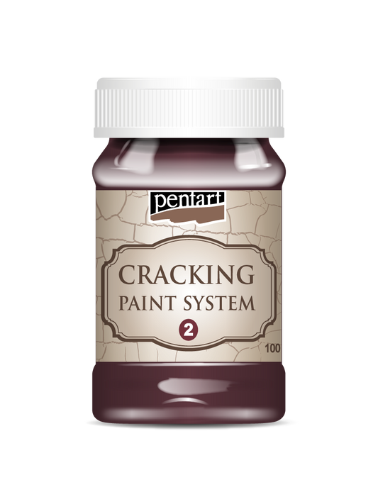 Cracking Paint Component 2. 100 ml Burgundy red