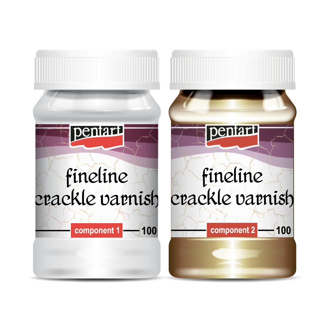 Fineline crackle varnish, 2 components