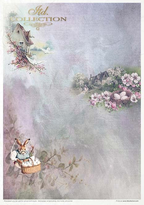 ITD Collection Rice Paper Pack of 11 A4 Easter Bunny