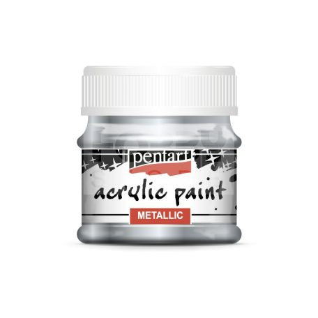 Acrylic paint metallic 50 ml Lead