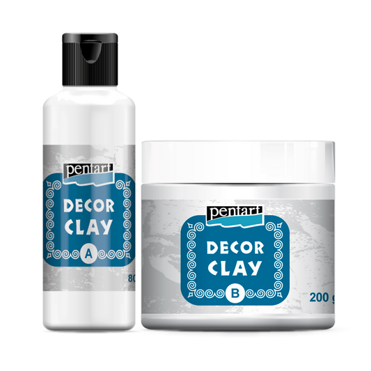 Decor clay set, 200 g + 80 ml