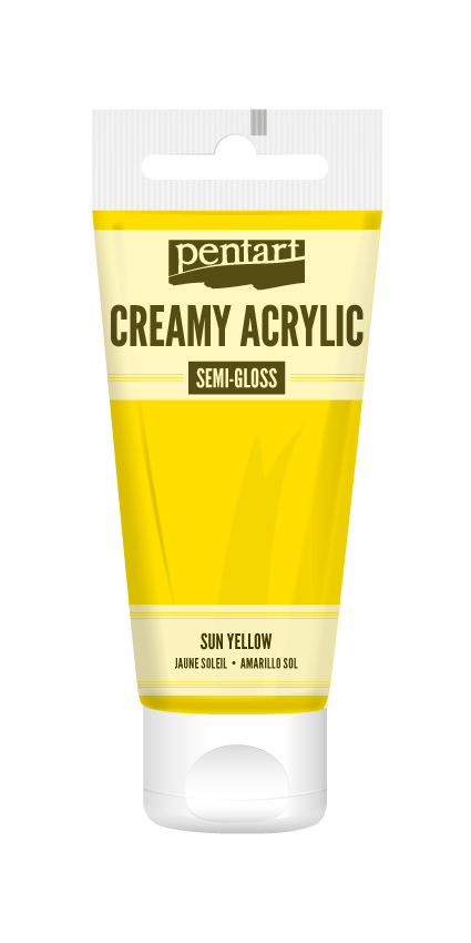 Creamy acrylic semi-gloss 60 ml sun yellow