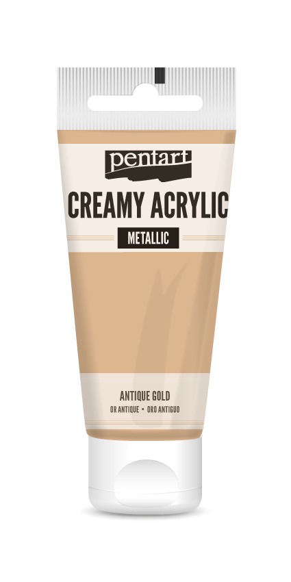 Creamy acrylic metallic 60 ml antique gold