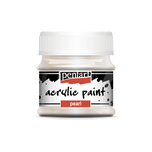 Acrylic paint pearl 50 ml white