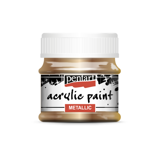 Acrylic paint metallic 50 ml brass