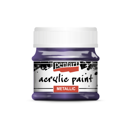 Acrylic paint metallic 50 ml silver purple