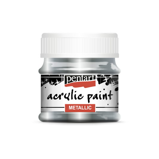 Acrylic paint metallic 50 ml silver touch